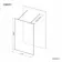 Munich Matt Black Framed 8mm Walk Through Wet Room Shower Glass Panel 1200mm