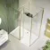 Munich Brushed Brass Framed 8mm Walk In Shower Enclosure 800mm & 900mm Glass with Return Panel
