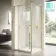 Cologne Brushed Brass Easy Clean 8mm Hinged Shower Enclosure 1100x800mm