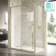 Cologne Brushed Brass Easy Clean 8mm Hinged Shower Enclosure 1400x900mm