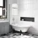 Abingdon 1500mm Roll Top Shower Bath - Black Claw Feet & 6mm Easy Clean Screen