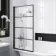 Abingdon 1700 Roll Top Shower Bath - Black Claw Feet & 6mm Easy Clean Matt Black Grid Screen