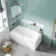 Stafford 1400x700 Shower Bath & 4mm Screen with Rail