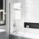 Warwick 1700x700 Traditional Shower Bath & 6mm Easy Clean Screen