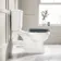 Hudson Traditional Close Coupled Toilet With Inky Blue Wooden Seat