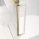 Harper Gloss White Floor Standing Tall Cabinet 1900x300mm - Brushed Brass Accents