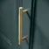 Midnight Green Wall Hung Cabinet 700x300mm - Brass Knurled Handles