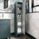 Bermuda Midnight Green Floor Standing Tall Cabinet 1500x350mm - Brushed Brass Accents