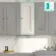 Chalk White Wall Hung Cabinet 700x300mm - Brushed Brass Accents