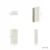 Chalk White Wall Hung Cabinet 700x300mm - Brushed Brass Accents