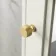 Chalk White Mirror Cabinet 700x500mm - Brushed Brass Accents