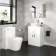 Avon Gloss White Vanity with Curved Counter Top Basin 600mm