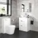 Avon Gloss White Vanity Drawer with Marble Top & Oval Counter Top Basin 600mm