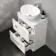Avon Gloss White Vanity Drawer with Marble Top & Oval Counter Top Basin 600mm