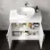 Avon Gloss White Cabinet with Marble Top 800mm - Excludes Counter Top Basin