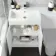 Avon Gloss White Basin Vanity and Back To Wall Unit 1100mm - Left Handed