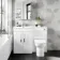 Avon Gloss White Combination Vanity Basin and Aruba Toilet 1100mm - Left Handed