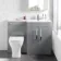 Avon Stone Grey Combination Vanity Basin and Atlanta Toilet 1100mm - Right Handed