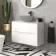 Austin Gloss White Counter Top Drawer with Marble Top 800mm - Excludes Counter Top Basin