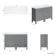 Bermuda Dove Grey Cabinet with Marble Top 1200mm - Excludes Counter Top Basins