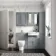 Monaco Dove Grey Combination Vanity Traditional Basin and Seattle Toilet 1200mm