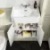Monaco Chalk White Traditional Basin Vanity 600mm