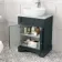 Lucia Inky Blue Vanity with Marble Top & Curved Counter Top Basin 640mm