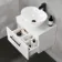 Avon Gloss White Wall Hung Drawer Vanity with Oval Counter Top Basin 600mm - Black Accents
