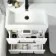 Avon Gloss White Basin Vanity Drawer and Back To Wall Unit 1100mm - Black Accents - Left Handed