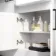 Harper Gloss White Combination Vanity Basin and Aruba Toilet 1500mm - Black Accents