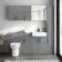 Harper Stone Grey Combination Vanity Basin and Aruba Toilet 1500mm - Black Accents