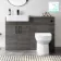 Harper Charcoal Elm Combination Vanity Basin and Miami Toilet 1200mm - Black Accents