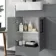 Harper Stone Grey Combination Vanity Basin & Aruba Toilet 1000mm - Black Accents
