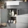 Harper Stone Grey Combination Vanity Basin & Atlanta Toilet 1000mm - Black Accents