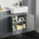 Monaco Dove Grey Combination Vanity Traditional Basin with Marble Top and Seattle Toilet 1500mm