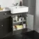 Monaco Graphite Grey Combination Vanity Basin with Marble Top and Seattle Toilet 1500mm