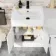 Harper Gloss White Combination Vanity Basin and Boston Toilet 1200mm - Black Accents