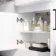 Harper Gloss White Combination Vanity Basin with Marble Top & Boston Toilet 1500mm - Black Accents