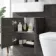 Harper Charcoal Elm Combination Vanity Basin and Boston Toilet 1200mm - Black Accents