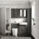Monaco Graphite Grey Combination Vanity Traditional Basin with Marble Top & Boston Toilet 1200mm