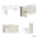 Monaco Chalk White Combination Vanity Basin with Marble Top and Hudson Toilet with Wooden Seat 1500mm