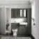 Monaco Graphite Grey Combination Vanity Basin and Hudson Toilet with Wooden Seat 1200mm