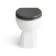 Monaco Graphite Grey Combination Vanity Basin and Hudson Toilet with Wooden Seat 1200mm