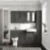 Monaco Graphite Grey Combination Vanity Basin with Marble Top and Hudson Toilet with Wooden Seat 1500mm