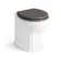Monaco Graphite Grey Combination Vanity Traditional Basin with Marble Top & Hudson Toilet with Wooden Seat 1500mm