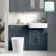 Monaco Inky Blue Combination Vanity Basin with Marble Top & Boston Toilet 1200mm