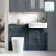 Monaco Inky Blue Combination Vanity Traditional Basin and Boston Toilet 1200mm