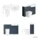 Monaco Inky Blue Combination Vanity Traditional Basin with Marble Top & Boston Toilet 1200mm