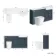 Monaco Inky Blue Combination Vanity Traditional Basin with Marble Top and Boston Toilet 1500mm