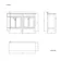 Bermuda Inky Blue Cabinet with Marble Top 1200mm - Excludes Counter Top Basins